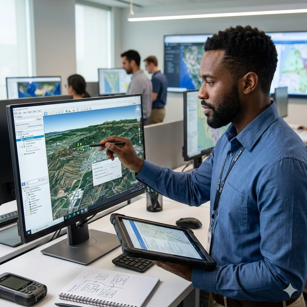 Training on GIS Data Acquisition and Map Design with Google Earth