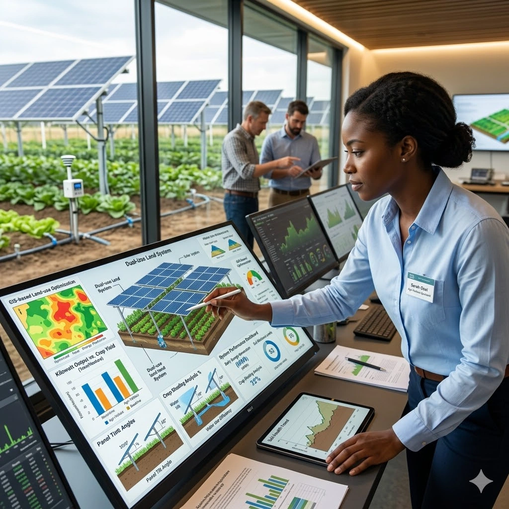 Training on Agri-Voltaics, Integrating Solar Panels with Agricultural Land, and Co-Locating Food and Energy Systems